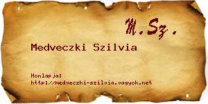 Medveczki Szilvia névjegykártya