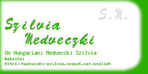 szilvia medveczki business card